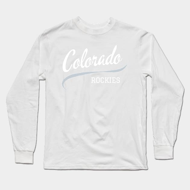 Rockies Retro Long Sleeve T-Shirt by CityTeeDesigns